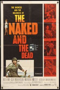 5p602 NAKED & THE DEAD 1sh '58 from Norman Mailer's novel, Aldo Ray in World War II!