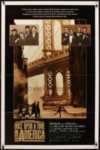 5p637 ONCE UPON A TIME IN AMERICA 1sh '84 De Niro, James Woods, directed by Sergio Leone!