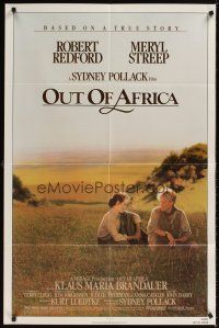 5p642 OUT OF AFRICA 1sh '85 Robert Redford & Meryl Streep, directed by Sydney Pollack!