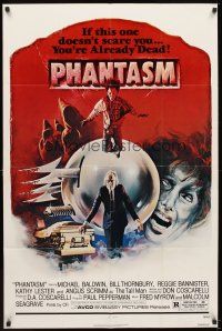 5p663 PHANTASM 1sh '79 if this one doesn't scare you, you're already dead, cool art by Joe Smith!