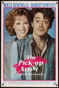 5p665 PICK-UP ARTIST int'l 1sh '87 great close image of Robert Downey Jr. & Molly Ringwald!