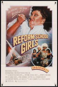 5p711 REFORM SCHOOL GIRLS 1sh '86 great Craig art of tough teacher, sexy Wendy O. Williams!