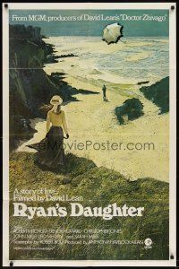 5p748 RYAN'S DAUGHTER pre-awards style A 1sh '70 David Lean, Sarah Miles, Lesser beach art!