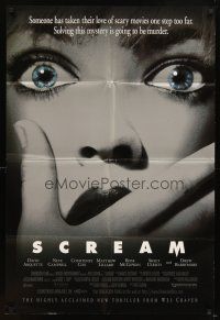 5p761 SCREAM 1sh '96 directed by Wes Craven, David Arquette, Neve Campbell!
