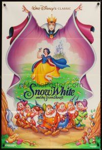 5p802 SNOW WHITE & THE SEVEN DWARFS DS 1sh R93 Walt Disney animated cartoon fantasy classic!
