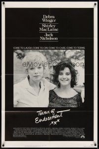 5p885 TERMS OF ENDEARMENT 1sh '83 great close up of Shirley MacLaine & Debra Winger!