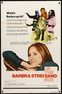5p937 UP THE SANDBOX style B 1sh '73 many images of wacky Barbra Streisand!