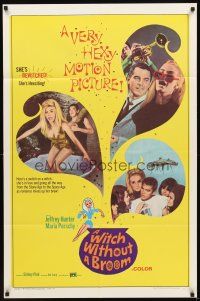 5p972 WITCH WITHOUT A BROOM 1sh '67 Jeffrey Hunter, sexy Maria Perschy, a hexy motion picture!