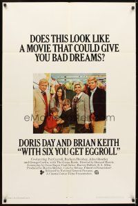 5p973 WITH SIX YOU GET EGGROLL 1sh '68 Doris Day, Brian Keith, Pat Carroll, Barbara Hershey