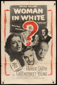 5p978 WOMAN IN WHITE 1sh '48 Eleanor Parker, Alexis Smith, Sidney Greenstreet, Gig Young