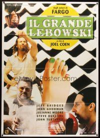 5r169 BIG LEBOWSKI Italian 1p '98 Coen Bros cult classic, Jeff Bridges, Julianne Moore, different!