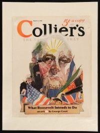 5r038 COLLIER'S magazine cover March 11, 1933 What Roosevelt Intends To Do , art by C.C. Beall!