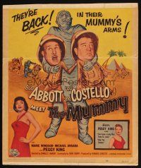 5r259 ABBOTT & COSTELLO MEET THE MUMMY WC '55 Bud & Lou are back in their mummy's arms!
