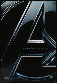 5w078 AVENGERS teaser DS 1sh '12 Chris Hemsworth, Scarlett Johansson, assemble 2012!