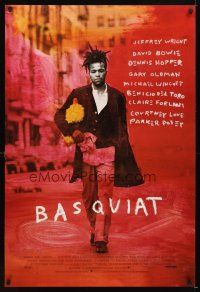 5w089 BASQUIAT DS 1sh '96 Jeffrey Wright as Jean Michel Basquiat, David Bowie as Warhol!