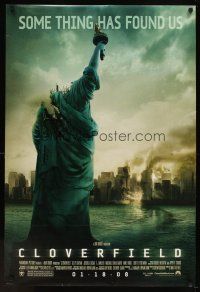 5w199 CLOVERFIELD advance DS 1sh '08 wild image of destroyed New York & Lady Liberty decapitated!