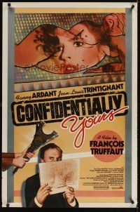 5w202 CONFIDENTIALLY YOURS 1sh '83 Francois Truffaut's Vivement Dimanche, Trintignant