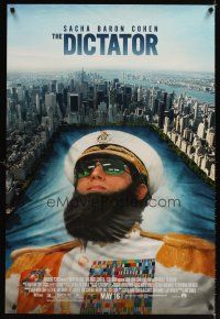 5w256 DICTATOR advance DS 1sh '12 wacky artwork of Sacha Baron Cohen in the title role!