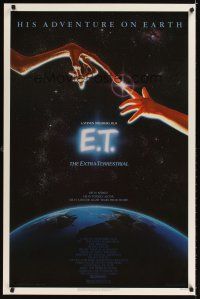 5w267 E.T. THE EXTRA TERRESTRIAL 1sh '82 Steven Spielberg, John Alvin artwork!