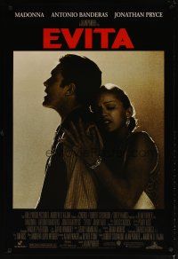 5w284 EVITA 1sh '96 Madonna as Eva Peron, Antonio Banderas, Alan Parker, Oliver Stone