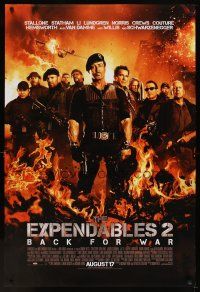 5w290 EXPENDABLES 2 DS advance 1sh '12 Stallone, Arnie, Van Damme, Li, Lundgren & Chuck Norris!