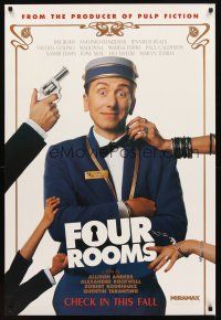 5w325 FOUR ROOMS advance 1sh '95 Quentin Tarantino, Antonio Banderas, Madonna, Tim Roth!