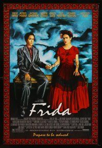 5w331 FRIDA 1sh '02 artwork of sexy Salma Hayek as artist Frida Kahlo!