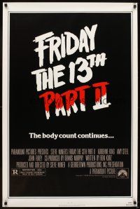 5w332 FRIDAY THE 13th PART II 1sh R80s summer camp slasher horror sequel, the body count continues!