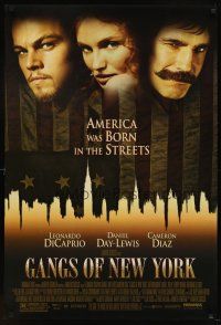 5w340 GANGS OF NEW YORK DS 1sh '02 Scorsese, Leonardo DiCaprio, Cameron Diaz, Daniel Day-Lewis