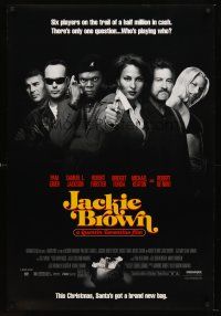 5w442 JACKIE BROWN advance DS 1sh '98 Tarantino, Pam Grier, Samuel L. Jackson, De Niro, Fonda!