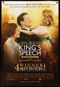 5w462 KING'S SPEECH DS 1sh R11 Geoffrey Rush, Colin Firth, Helena Bonham Carter!