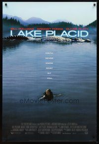 5w467 LAKE PLACID style A 1sh '99 Bridget Fonda swims for her life from enormous alligator!