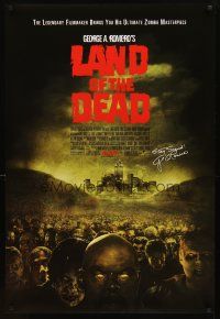 5w469 LAND OF THE DEAD advance DS 1sh '05 George Romero directed, mob of zombies!