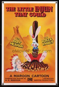 5w496 LITTLE INJUN THAT COULD Kilian 1sh '88 great Roger Rabbit & Baby Herman cartoon art!