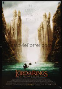 5w503 LORD OF THE RINGS: THE FELLOWSHIP OF THE RING advance 1sh '01 J.R.R. Tolkien, Argonath!