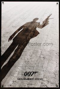 5w617 QUANTUM OF SOLACE teaser DS 1sh '08 Daniel Craig as James Bond, cool shadow image!