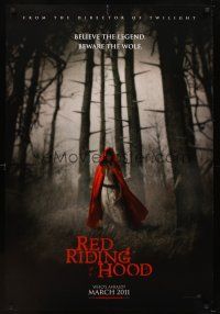 5w628 RED RIDING HOOD teaser DS 1sh '11 Amanda Seyfried, believe the legend, beware the wolf!