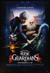 5w634 RISE OF THE GUARDIANS advance DS 1sh '12 cool image of tattooed Santa, legends unite!