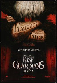 5w635 RISE OF THE GUARDIANS teaser DS 1sh '12 cool image of tattooed Santa, you better believe!
