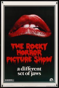 5w642 ROCKY HORROR PICTURE SHOW style A 1sh R80s by Tim Curry, a different set of jaws!