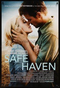 5w652 SAFE HAVEN advance DS 1sh '13 Josh Duhamel, Julianne Hough, romantic close-up!