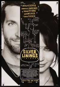 5w673 SILVER LININGS PLAYBOOK advance DS 1sh '12 Bradley Cooper, Jennifer Lawrence!