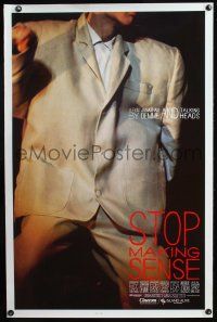 5w709 STOP MAKING SENSE 1sh '84 Jonathan Demme, Talking Heads, close-up of David Byrne's suit!