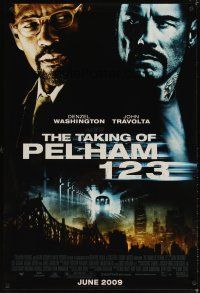 5w719 TAKING OF PELHAM 1 2 3 advance 1sh '09 Denzel Washington, John Travolta, remake!
