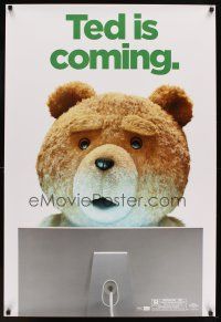 5w723 TED 1sh '12 Mark Wahlberg, Mila Kunis, image of teddy bear using Mac, rare wilding!