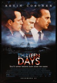 5w735 THIRTEEN DAYS advance 1sh '00 Kevin Costner, Bruce Greenwood, Cold War thriller!