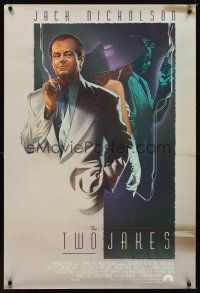 5w764 TWO JAKES int'l DS 1sh '90 cool art of smoking Jack Nicholson by Rodriguez!