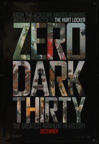 5w798 ZERO DARK THIRTY black style teaser DS 1sh '12 Jessica Chastain, Taylor Kinney, Scott Adkins