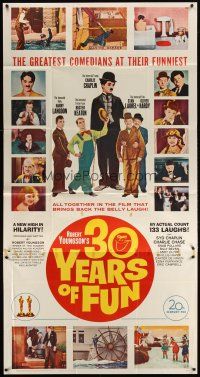 5s562 30 YEARS OF FUN 3sh '63 Charlie Chaplin, Buster Keaton, Laurel & Hardy, Harry Langdon!