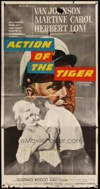 5s567 ACTION OF THE TIGER 3sh '57 Van Johnson & Martine Carol try to escape conspiracy!